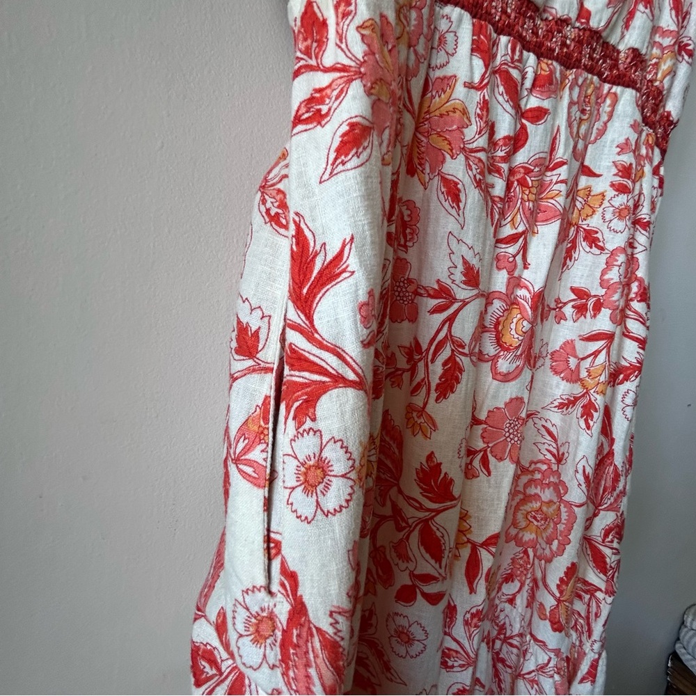 Rachel Zoe Linen Blend Floral Boho Maxi Dress XL - Picture 13 of 16